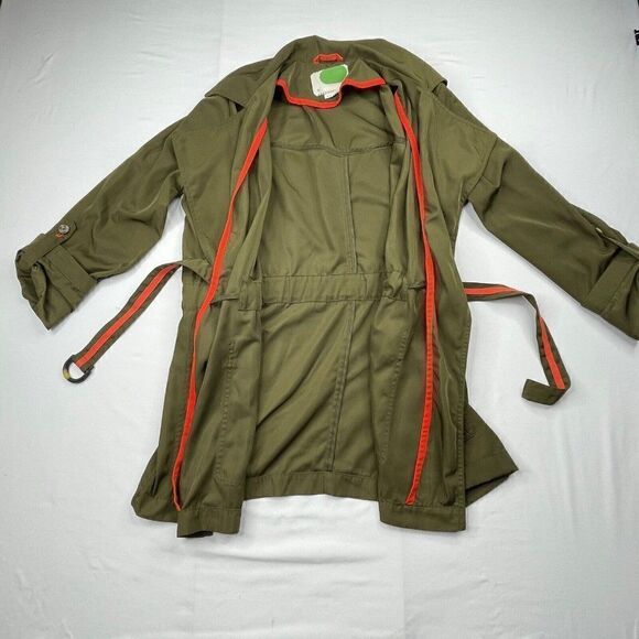 Anthropologie Gisborne Obi Trench Anorak Jacket Green - Picture 5 of 15